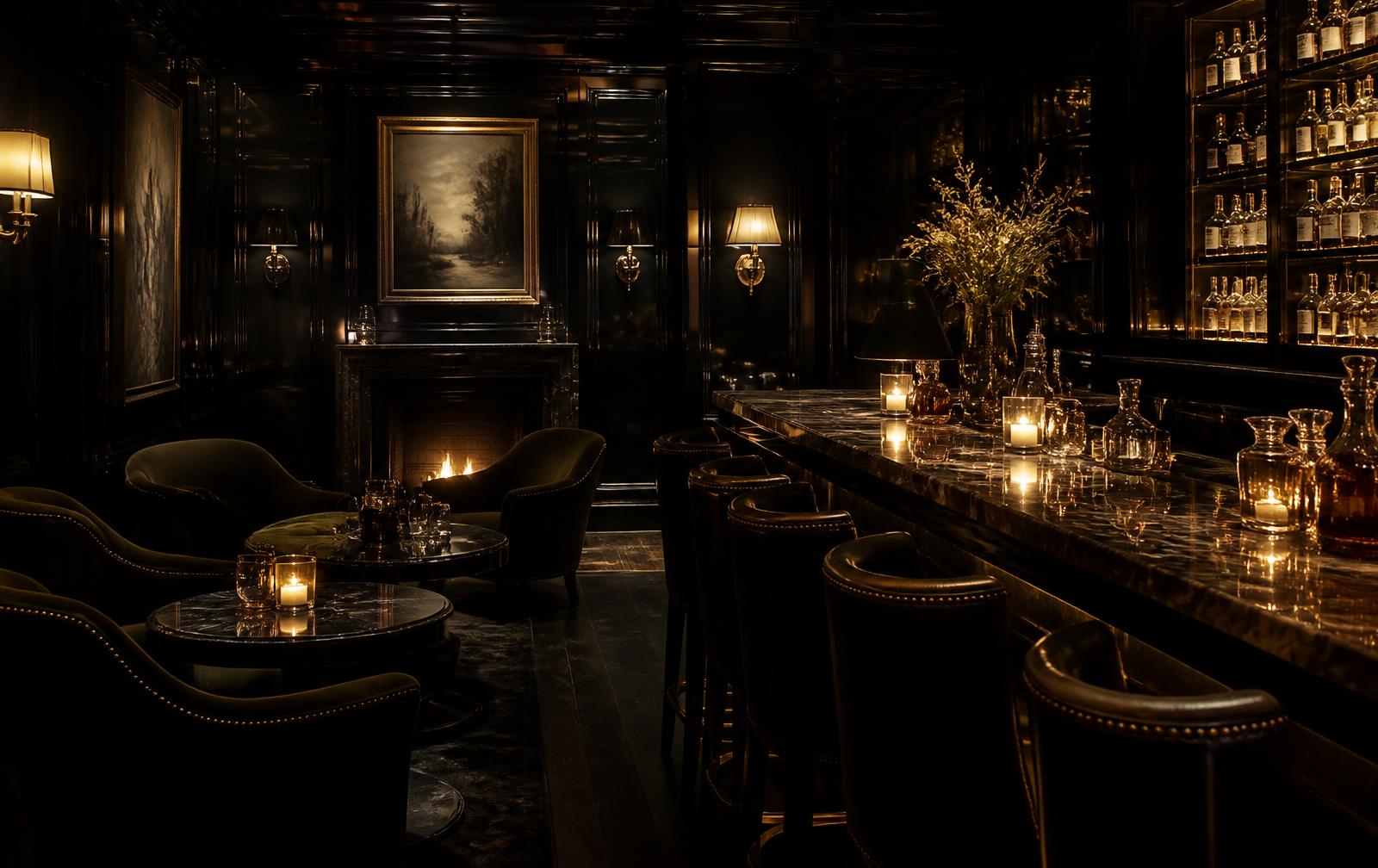A candlelit private room at a Convert Labs UK evening